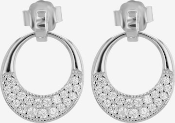 Akzent Earrings '"Roxana" aus 925 Sterlingsilber, rhodiniert/vergoldet, langlebig' in Silver: front