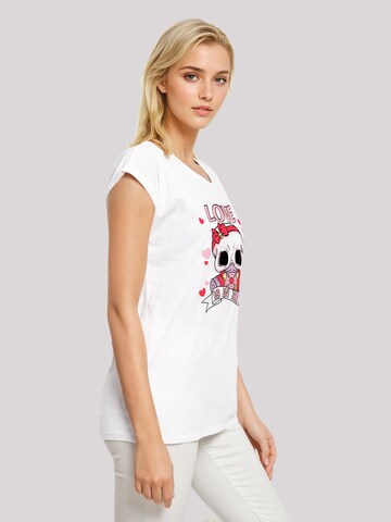 T-shirt 'Anti Valentinstag LOVE is in the air' F4NT4STIC en blanc