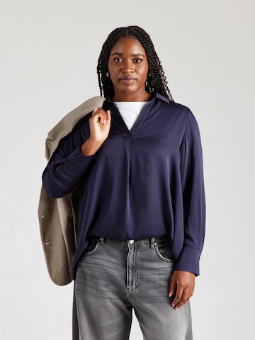 SAMOON Blouse in Blue: front