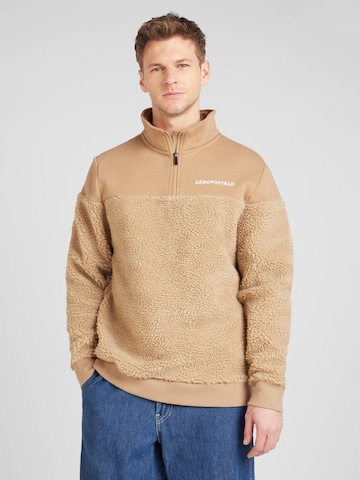 AÉROPOSTALE Sweatshirt i beige: framsida