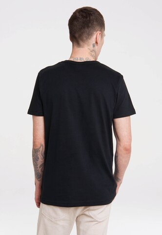 LOGOSHIRT Shirt 'Super Mario' in Black