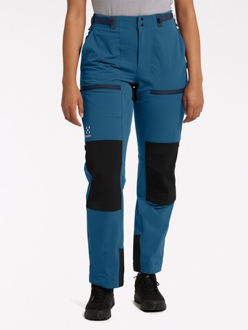 Haglöfs Regular Outdoor Pants in Blue: front