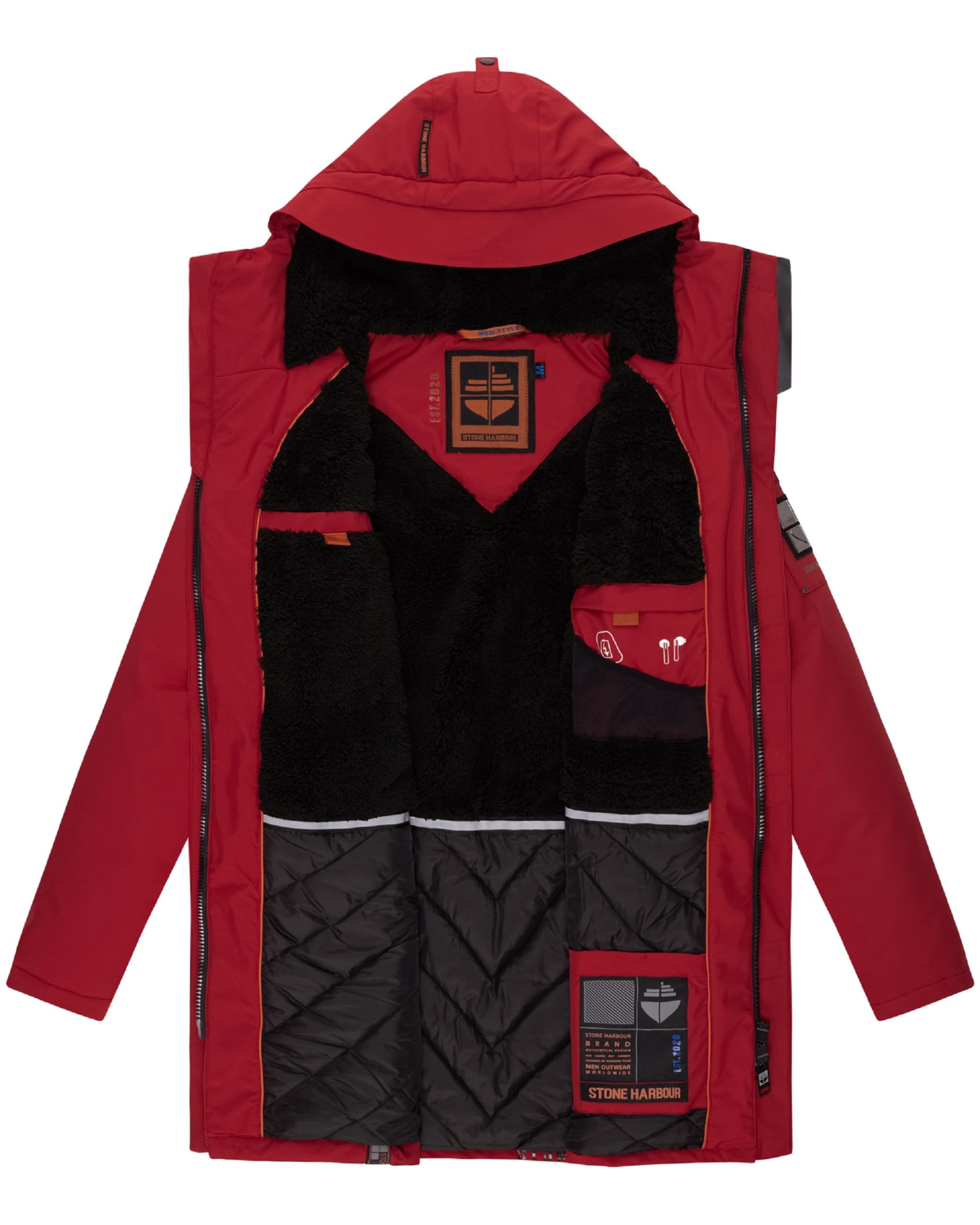 STONE HARBOUR - Parka de inverno 'Ragaan' em vermelho