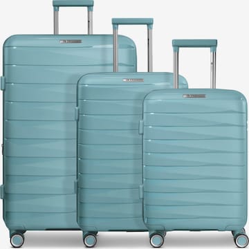 Ensemble de bagages 'London' Franky en bleu : devant
