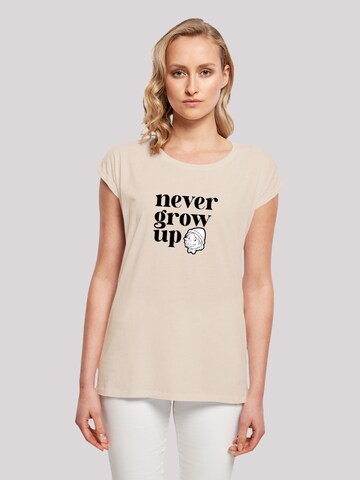 F4NT4STIC Shirt 'Heroes of Childhood Pinocchio Never Grow Up' in Beige: front