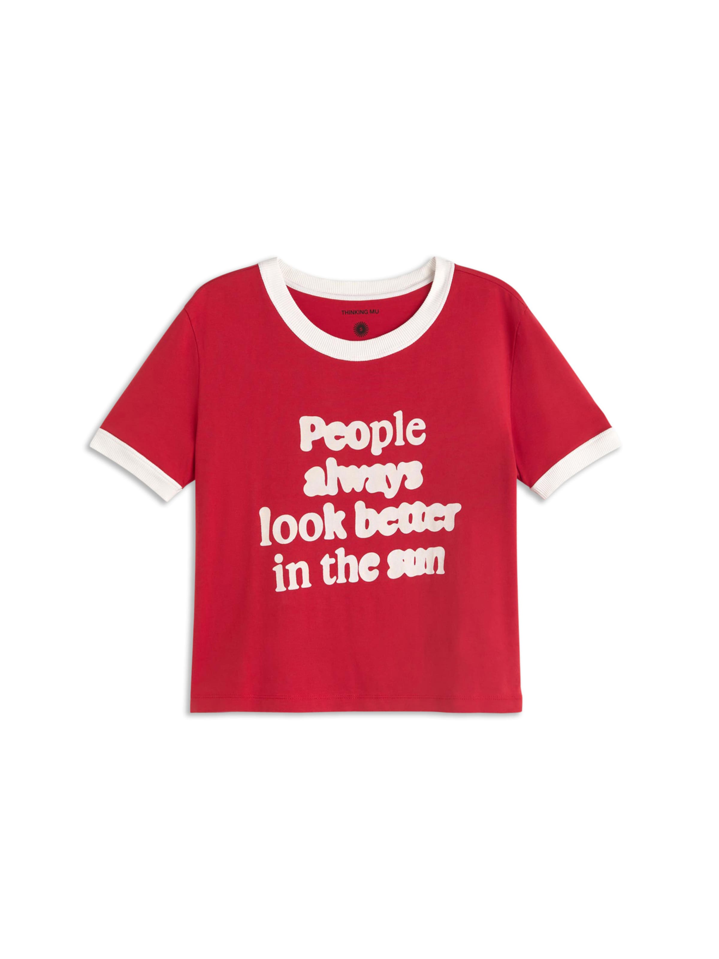 T-shirt ' ZOWIER ' Thinking MU en rouge : devant
