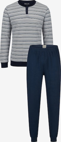 Phil & Co. Berlin Pyjama ' Soft and Cozy ' in Blau: Vorderseite