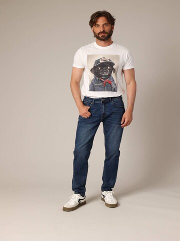 Coupe slim Jean 'Carlos' Deeluxe en bleu