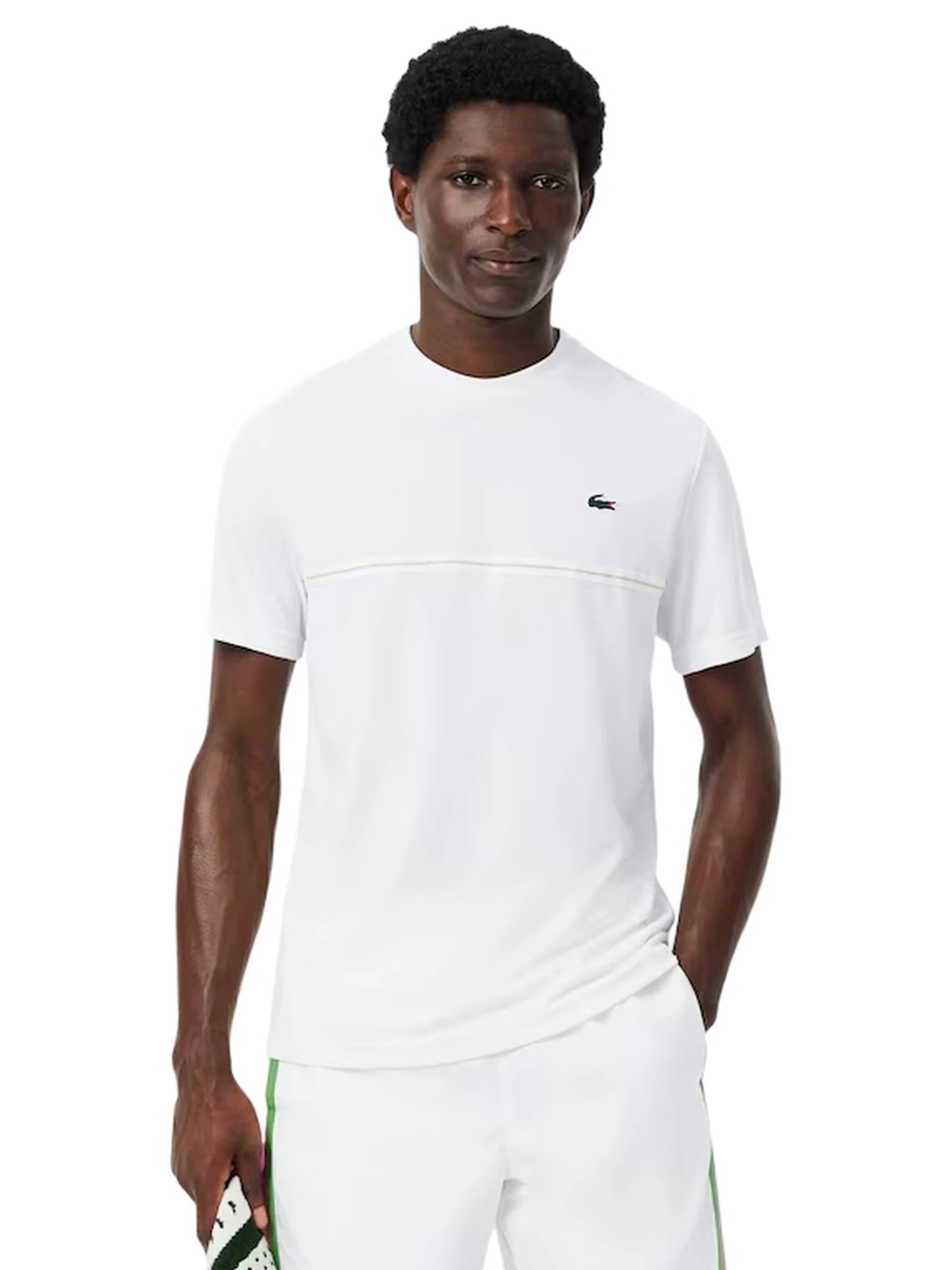 LACOSTE - Camiseta en blanco: frente