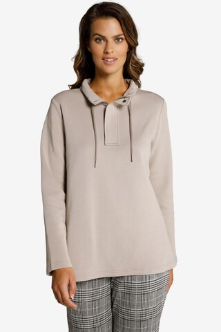 Ulla Popken Sweatshirt in Beige: front