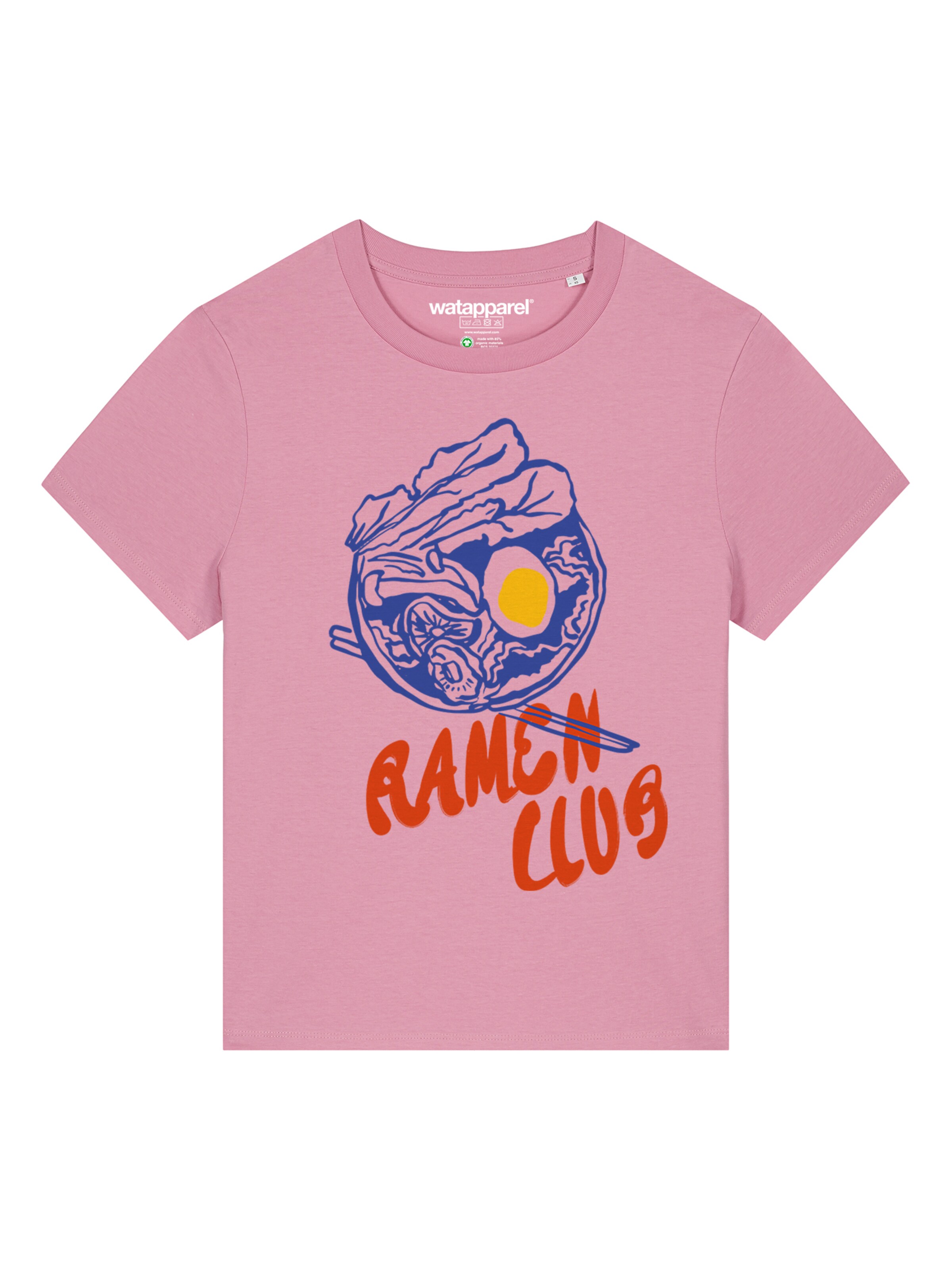 Watapparel T-Shirt 'Ramen Club' in Pink: Vorderseite