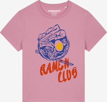 T-shirt 'Ramen Club' Watapparel en rose : devant
