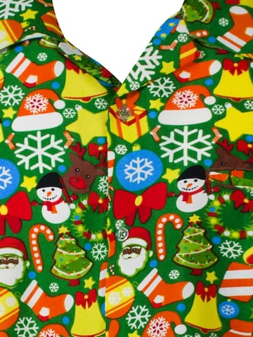 Regular fit Camicia 'Christmas Allover' di King Kameha in verde