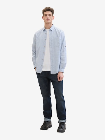 TOM TAILOR Comfort fit Button Up Shirt in Blue