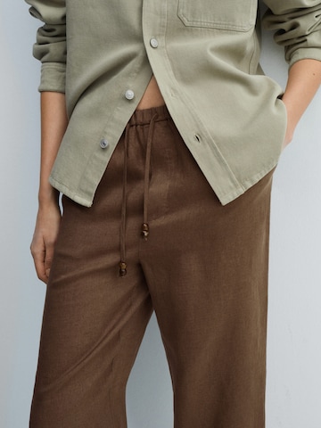 MANGO Loose fit Pants in Brown