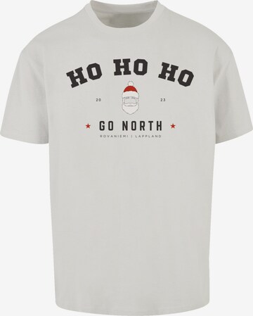 F4NT4STIC Shirt 'Ho Ho Ho Santa Claus' in Grey: front