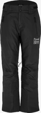 CHIEMSEE Regular Skihose ' mit reflektierendem Print ' in Schwarz: Vorderseite