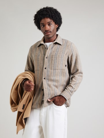 Coupe regular Chemise 'Davenport' Kronstadt en beige : devant