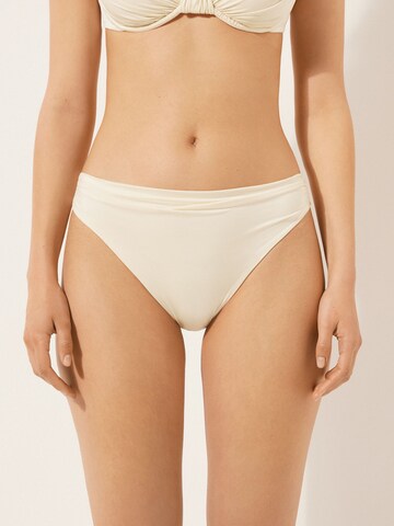 CALZEDONIA Bikini Bottoms in Beige: front