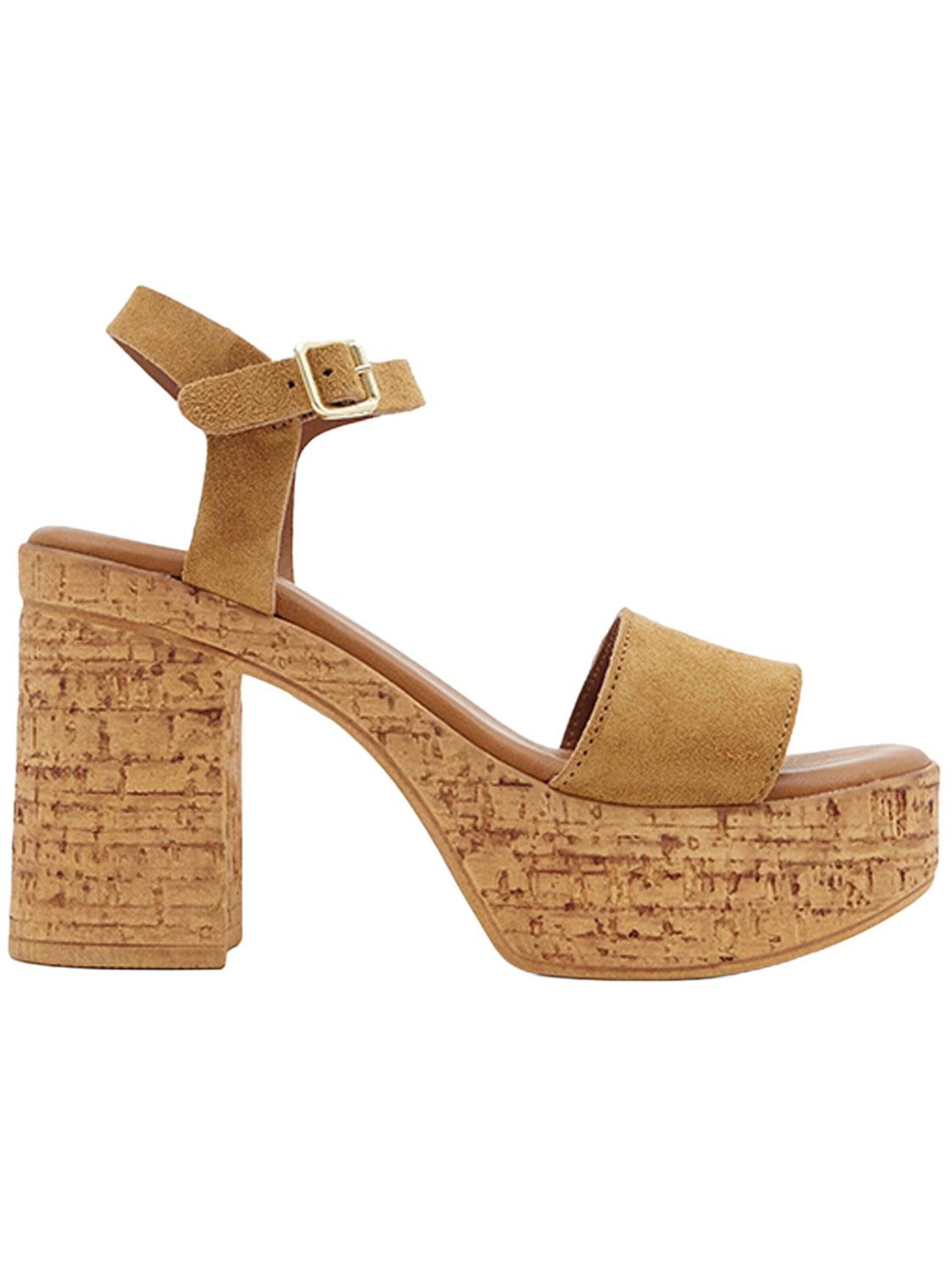 Desa Sandaal 'Plateau-Sandalen' in Bruin