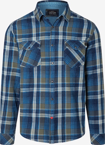TIMEZONE Regular fit Button Up Shirt in Blue: front