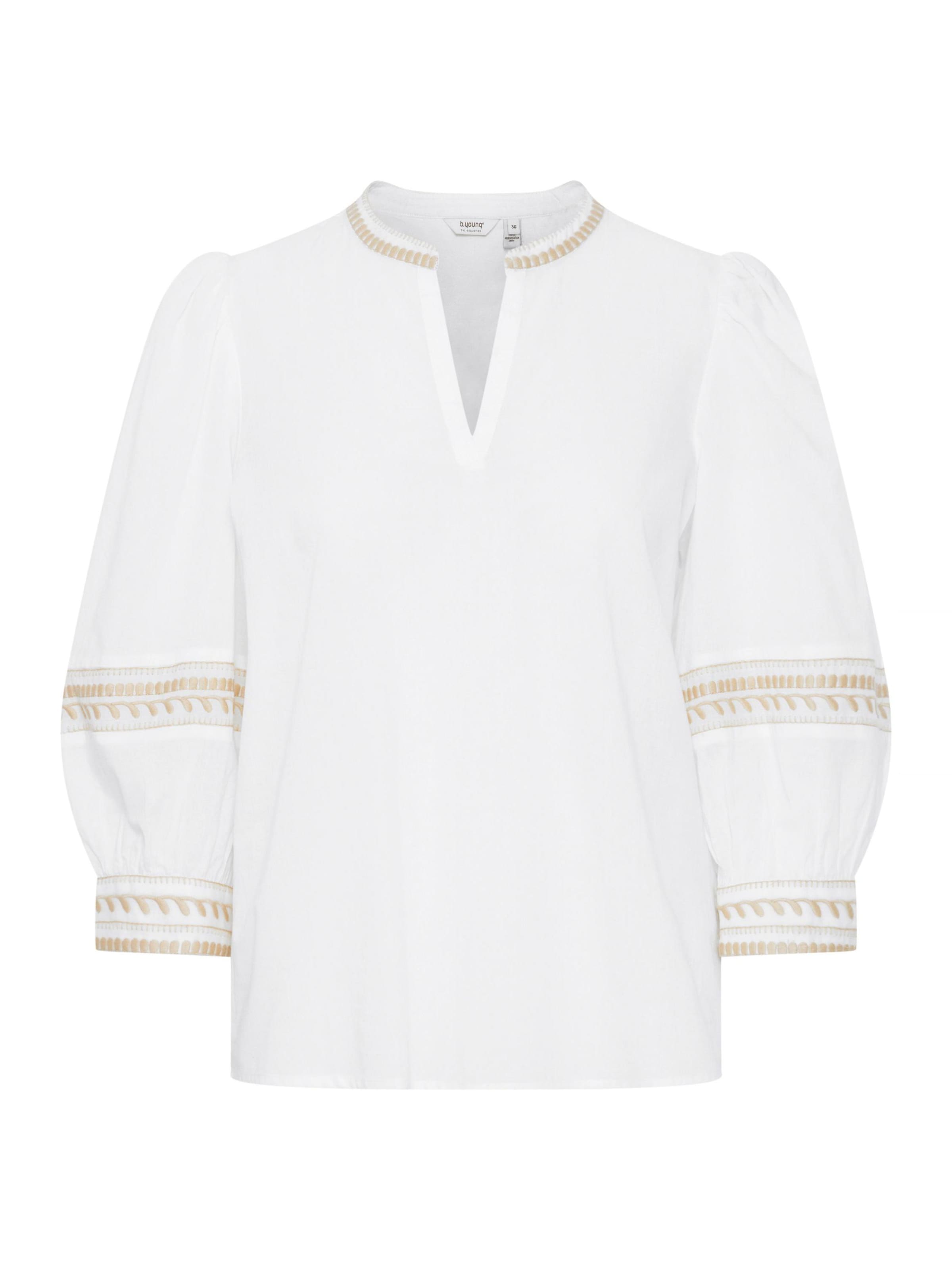 b.young Blouse 'Jiya' in Wit: voorkant