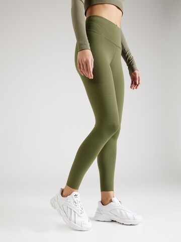 Yvette Sports Skinny Workout Pants 'Merle' in Green: front