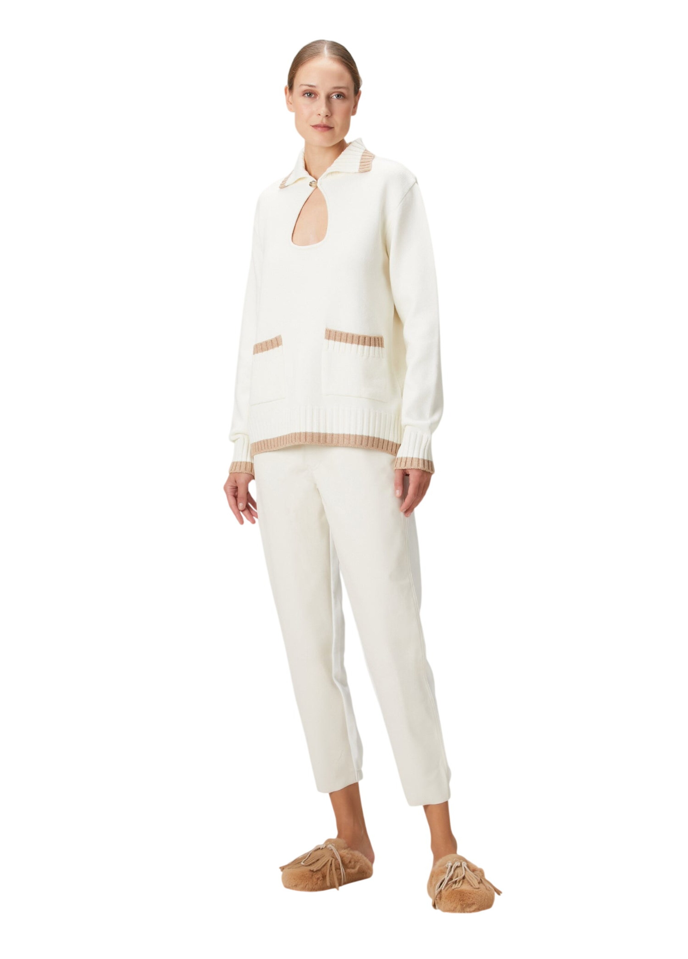 Regular Pantalon BASSIGUE en blanc