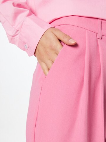 IMPERIAL Loose fit Pleated Pants in Pink
