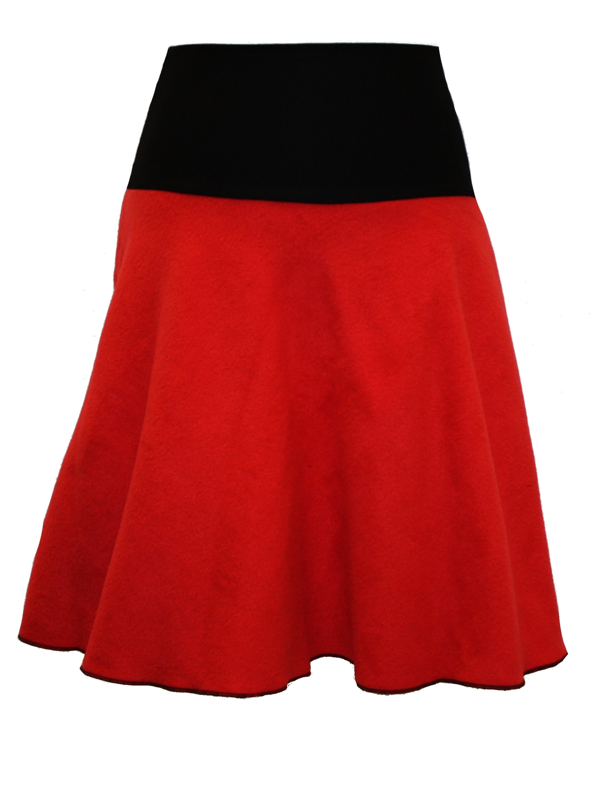 dunkle design Skirt 'A-Linie Fleece' in Red: front