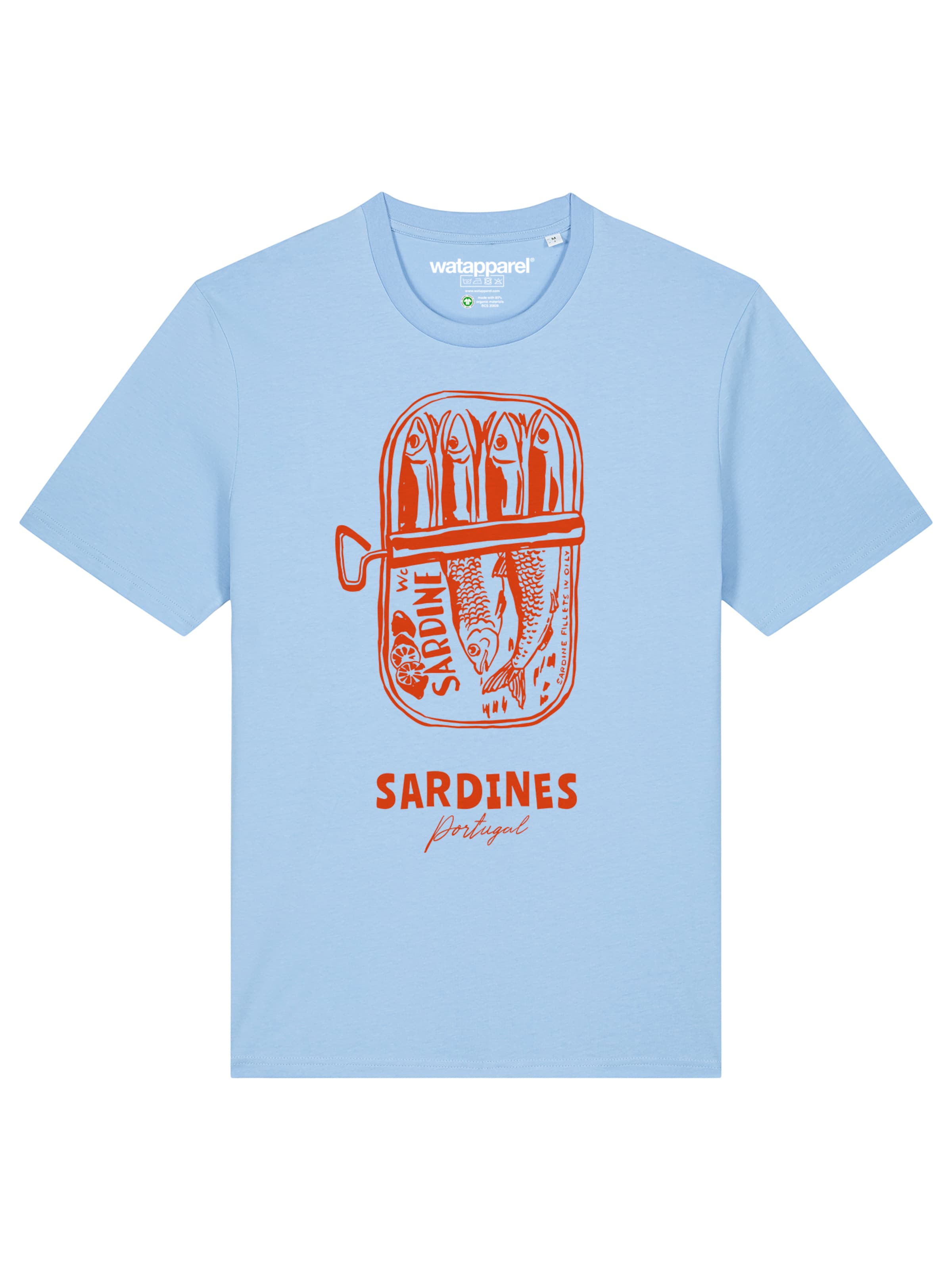 T-Shirt 'Sardines Portugal' Watapparel en bleu : devant