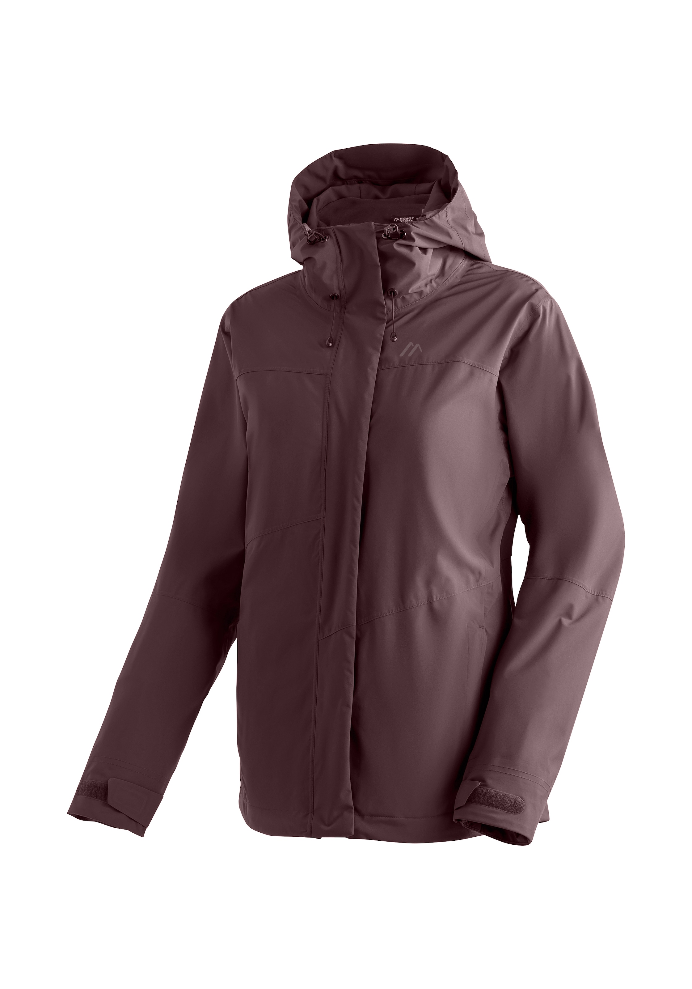 Maier Sports Outdoor Jacket in Brown: front