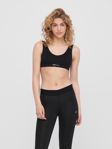 Bustino Reggiseno sportivo 'Mira' di ONLY PLAY in nero: frontale