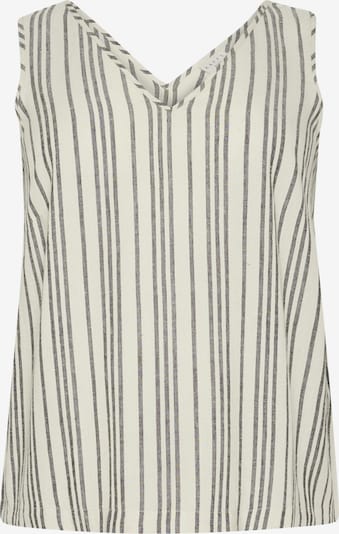 Palaidinė be rankovių 'Mille' iš KAFFE CURVE, spalva – tamsiai pilka / balta, Prekių apžvalga