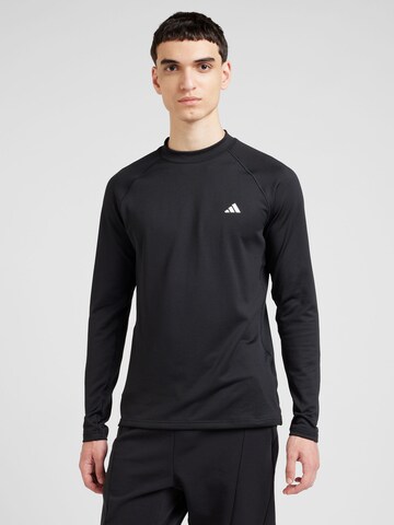 ADIDAS GOLF Performance shirt in Black: front