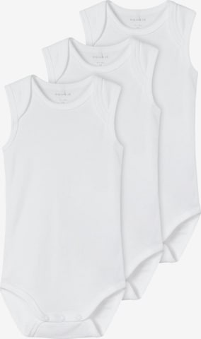 Tutina / body per bambino di NAME IT in bianco: frontale