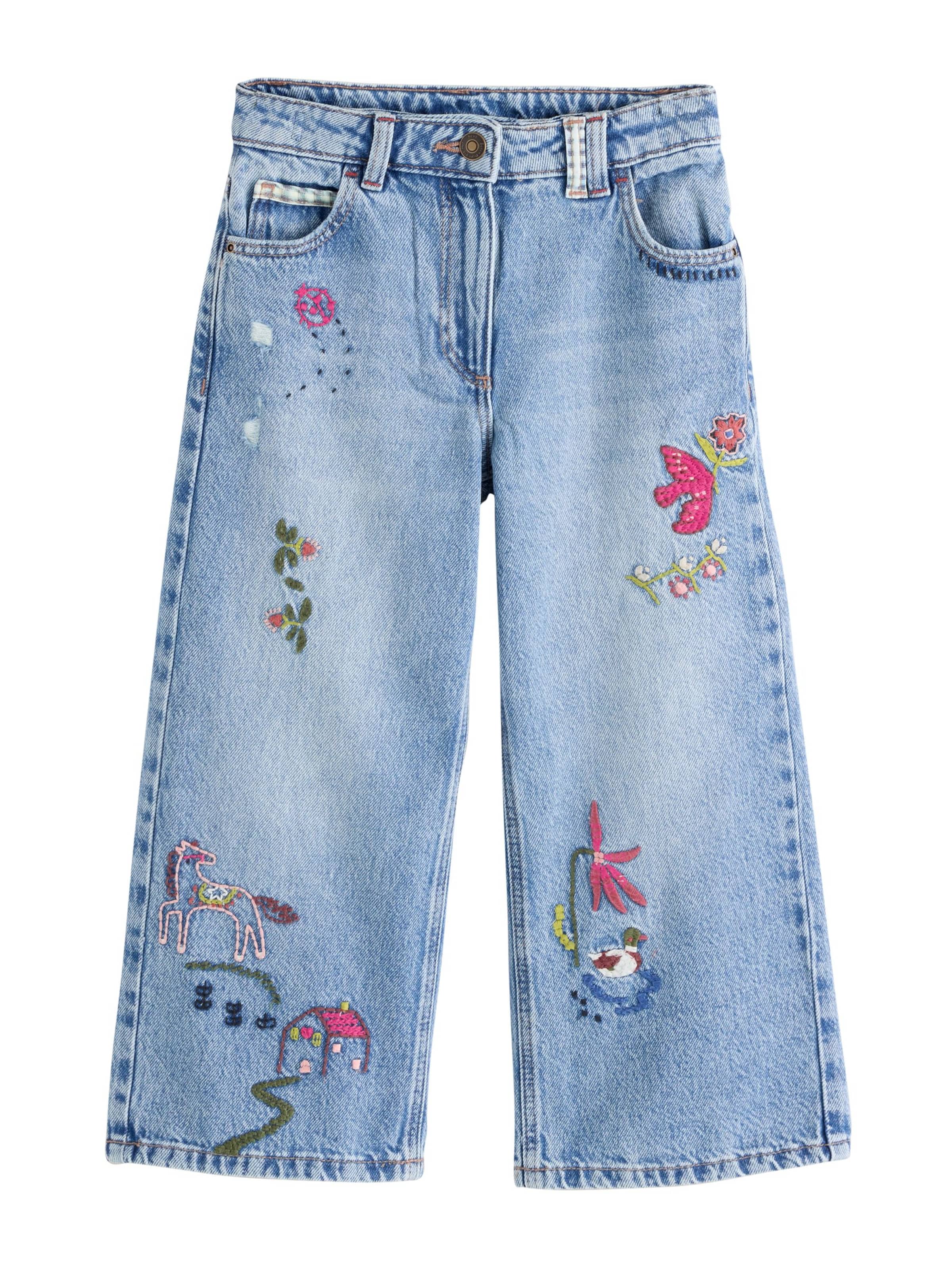 Next Wide leg Jeans in Blauw: voorkant
