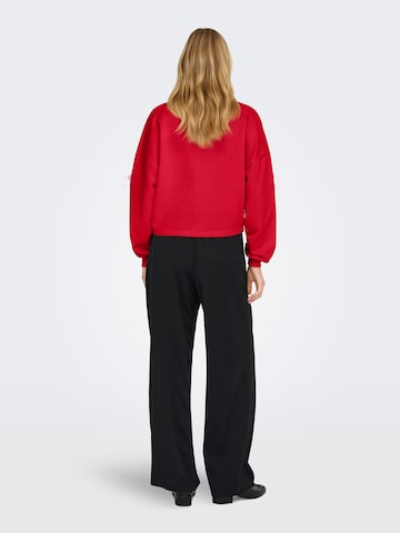 ONLY Sweatshirt 'ONLJEDEITE' i röd