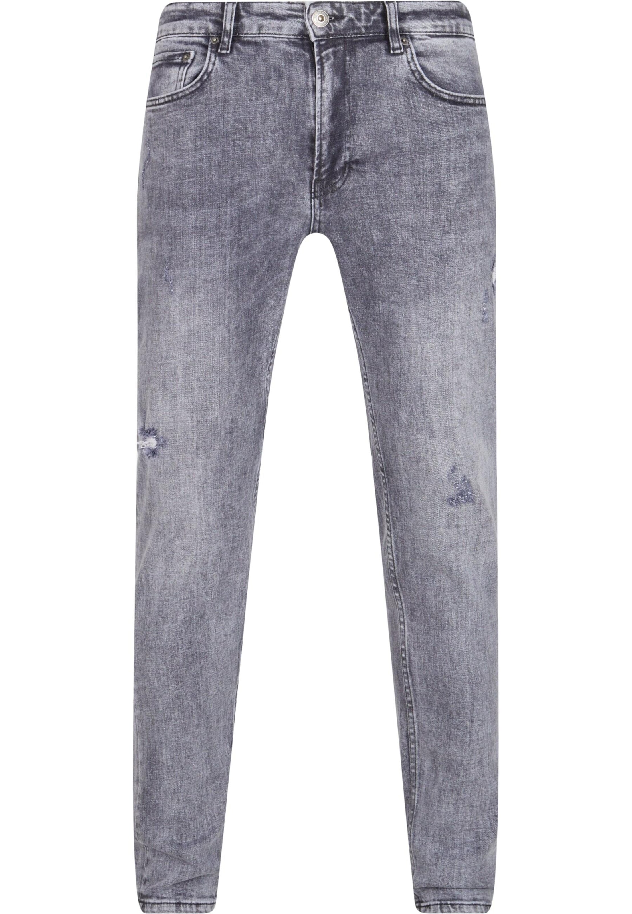 2Y Premium Tapered Jeans in Grey: front
