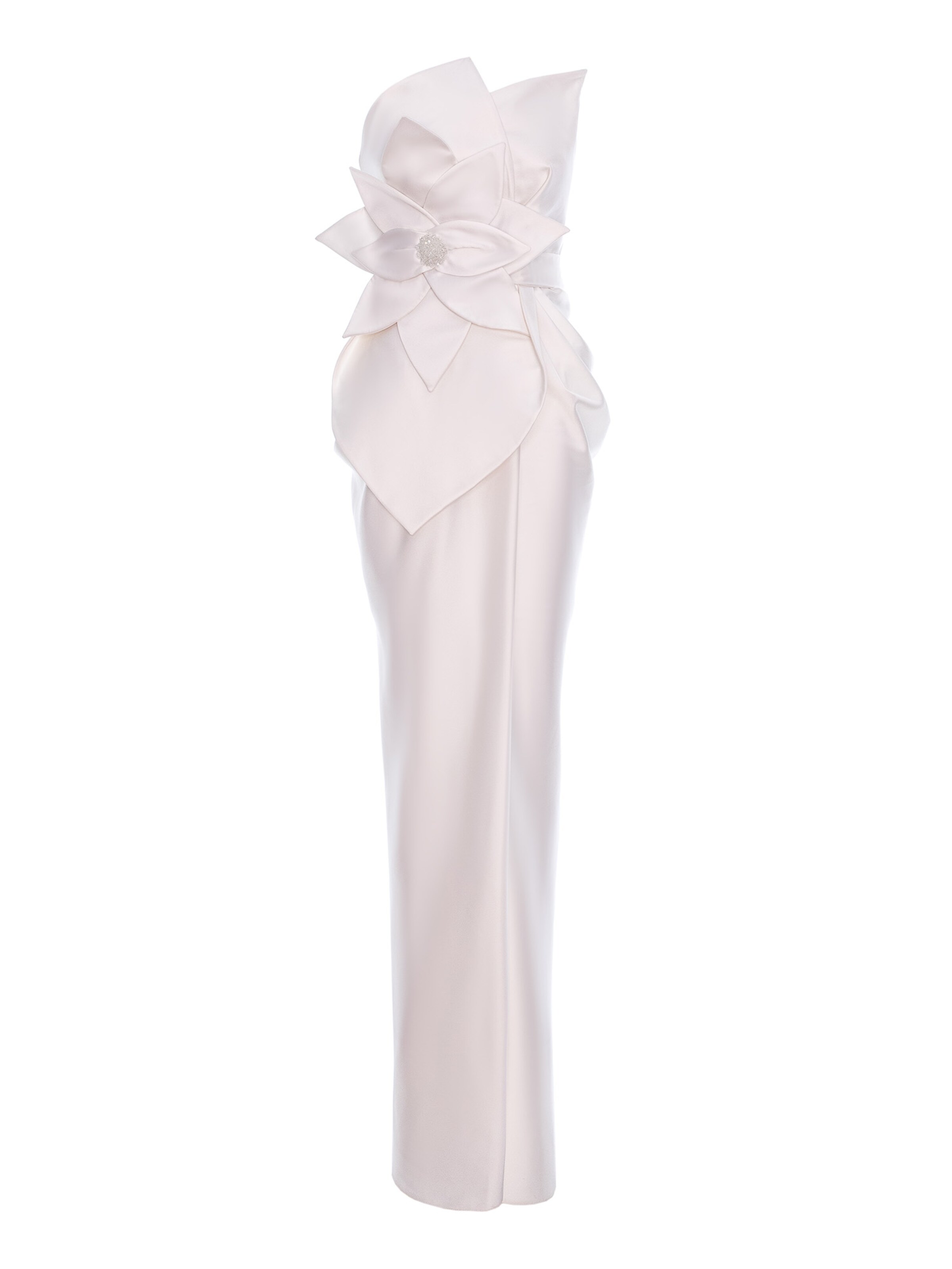 acob a porter Avondjurk in Wit: voorkant