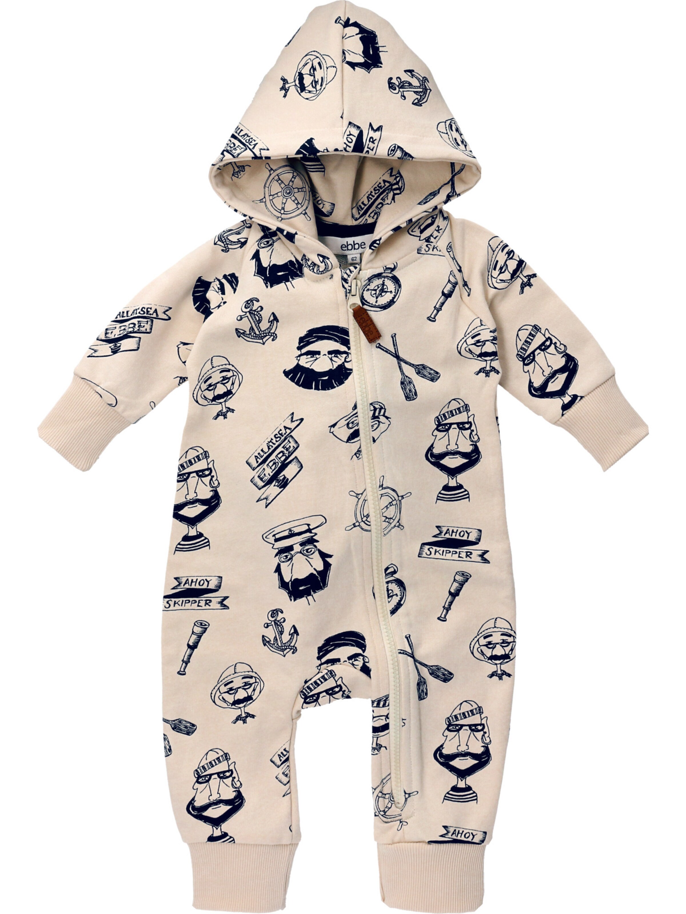 Ebbe Dungarees 'Hadlee' in Beige: front