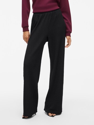 VILA Wide Leg Bukser 'VIGRY' i sort: forside