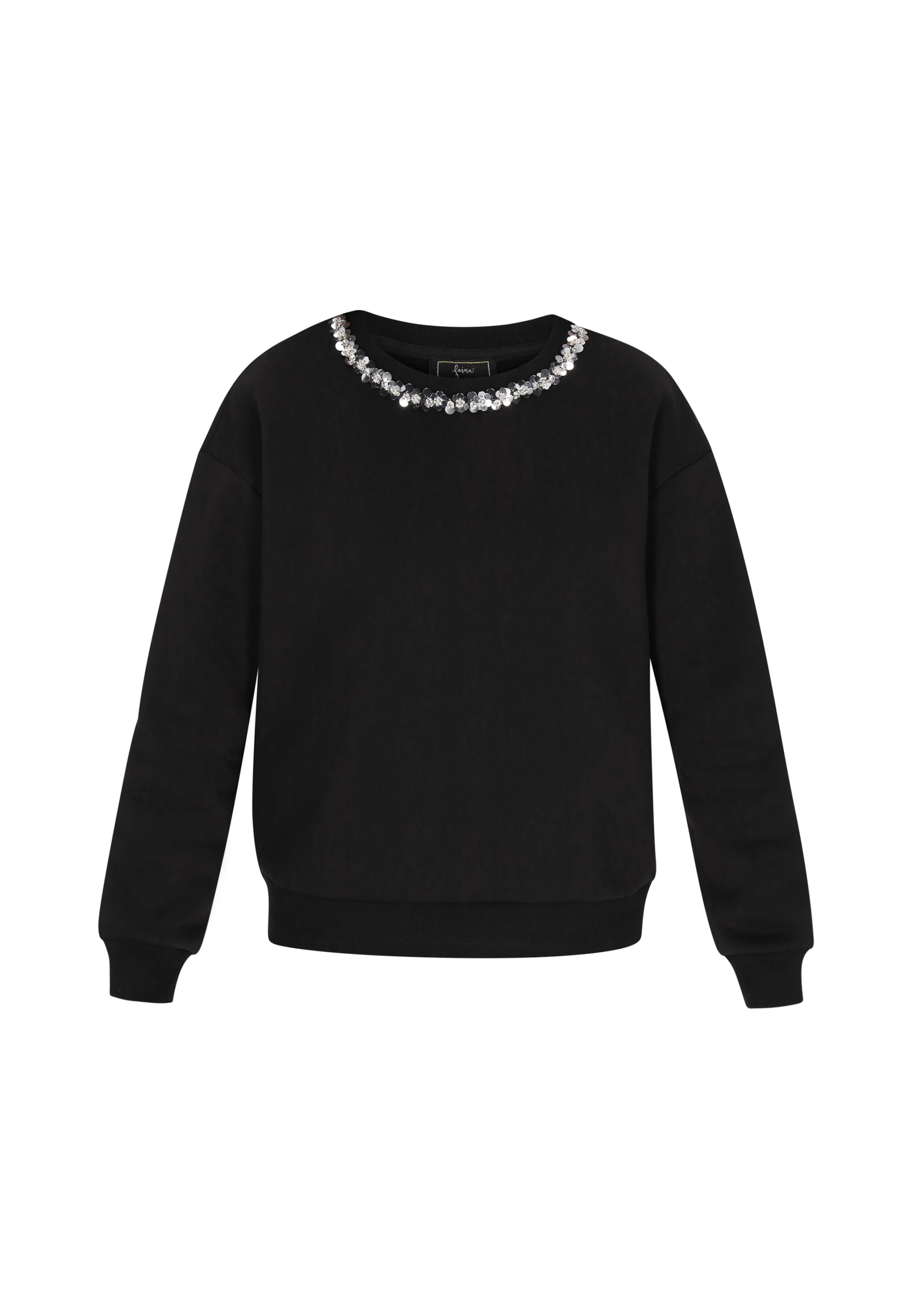 Sweat-shirt faina en noir : devant