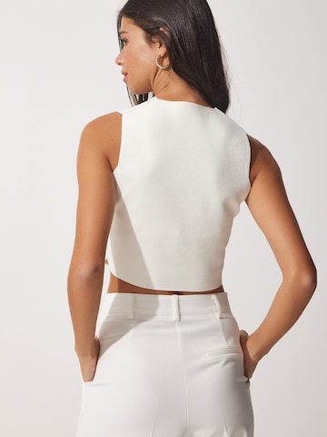 Happiness İstanbul Kötött mellény - fehér