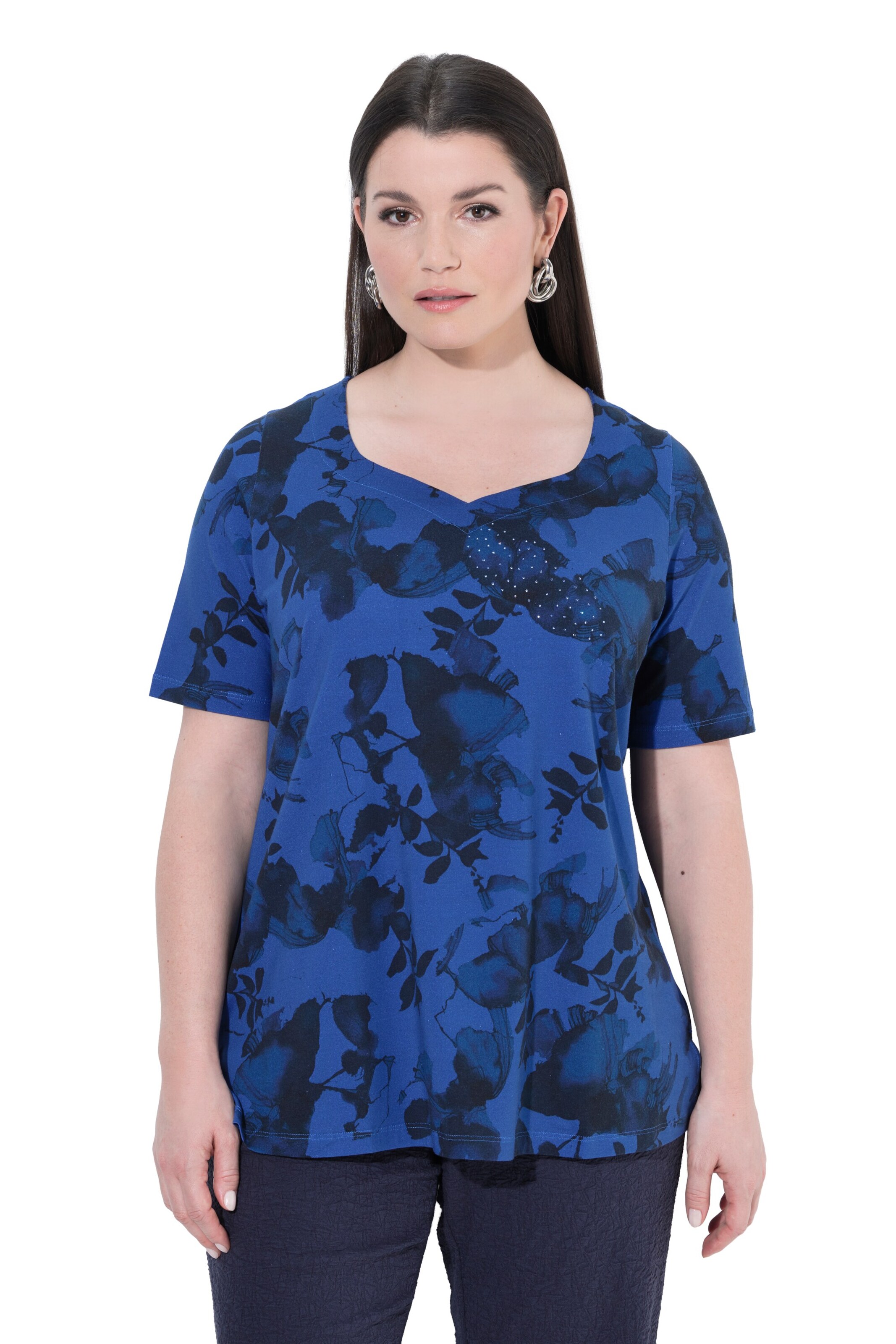 Ulla Popken Shirt in Blauw: voorkant