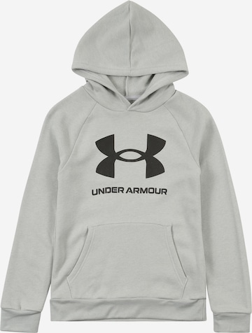 UNDER ARMOUR Regular Fit Sportsweatshirt 'RIVAL' in Grau: predná strana