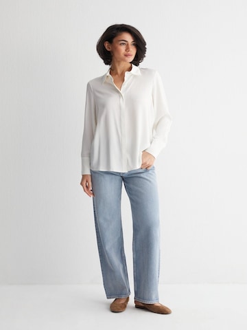 SILK & CASHMERE Shirt in Wit