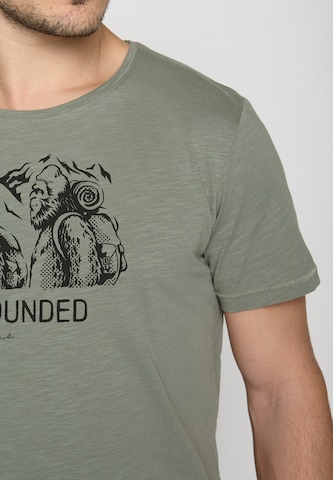 GREENBOMB Shirt 'Animal Stay Grounded' in Groen
