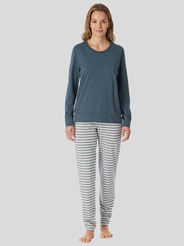 SCHIESSER Pyjama ' Casual Essentials ' in Blau: Vorderseite