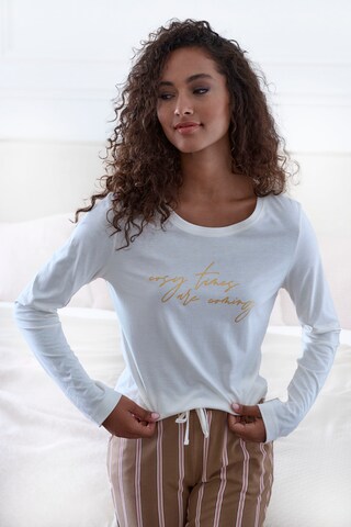 LASCANA - Camiseta para dormir en blanco